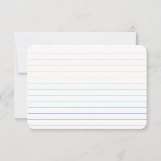 Flachkarte mit Regenbogenbegrenzung mit Punktregel Dankeskarte