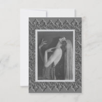 Flachkarte mit Vintagem Tänzer