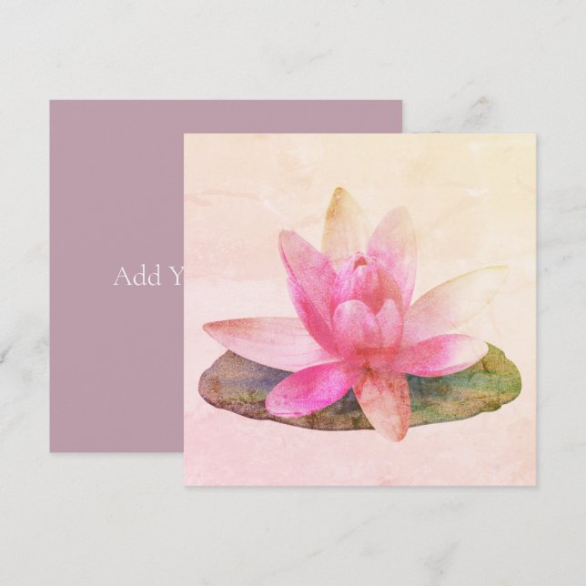 FLACHKARTE : PINK LOTUS KARTE (Vorne/Hinten)