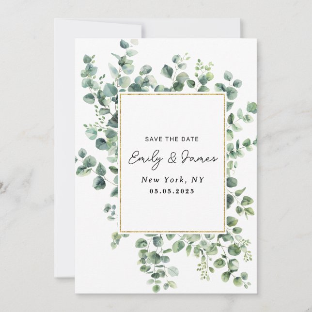 Flachkarte Save the Date (Vorderseite)