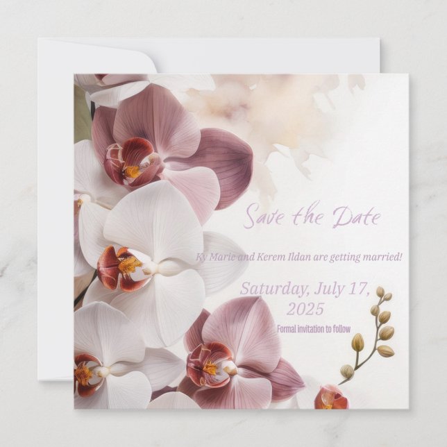 Flachkarte Save the Date (Vorderseite)