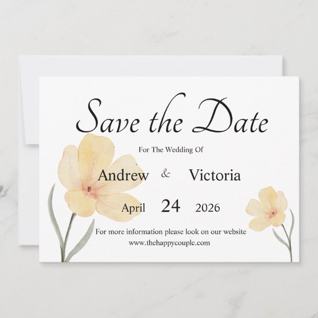 Flachkarte Save the Date (Vorderseite)