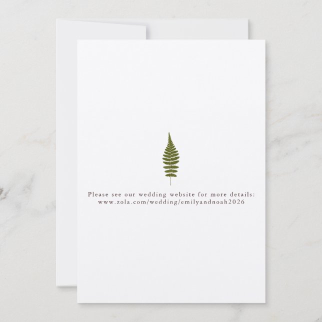 Flachkarte Save the Date (Rückseite)