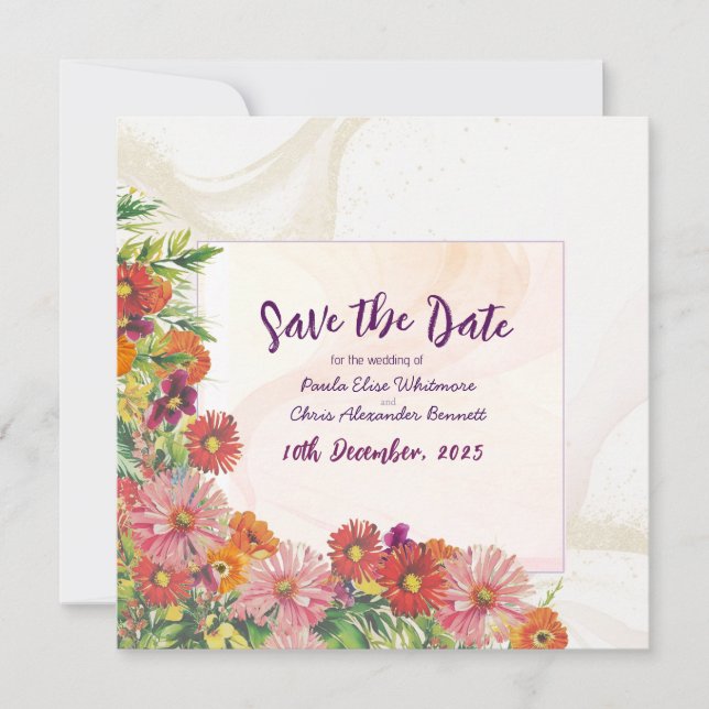 Flachkarte Save the Date (Vorderseite)
