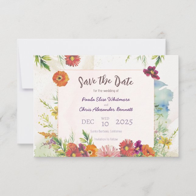 Flachkarte Save the Date (Vorderseite)