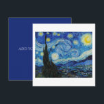 FLACHKARTE : VINCENT VAN GOGH<br><div class="desc">"The STARRY NIGHT" 1889 VON VINCENT VAN GOGH AUF FLAT CARD AUS DER SAMMLUNG DES JOHN PAUL GETTY MUSEUM</div>