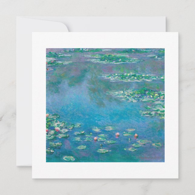 FLACHKARTE : "WASSERLILIEN" NACH MONET (Vorderseite)