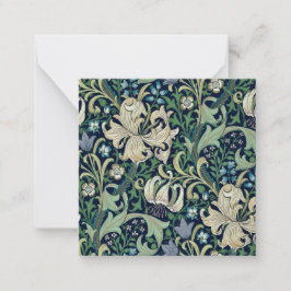 FLACHKARTE : WILLIAM MORRIS : HONEYSUCKLE MITTEILUNGSKARTE