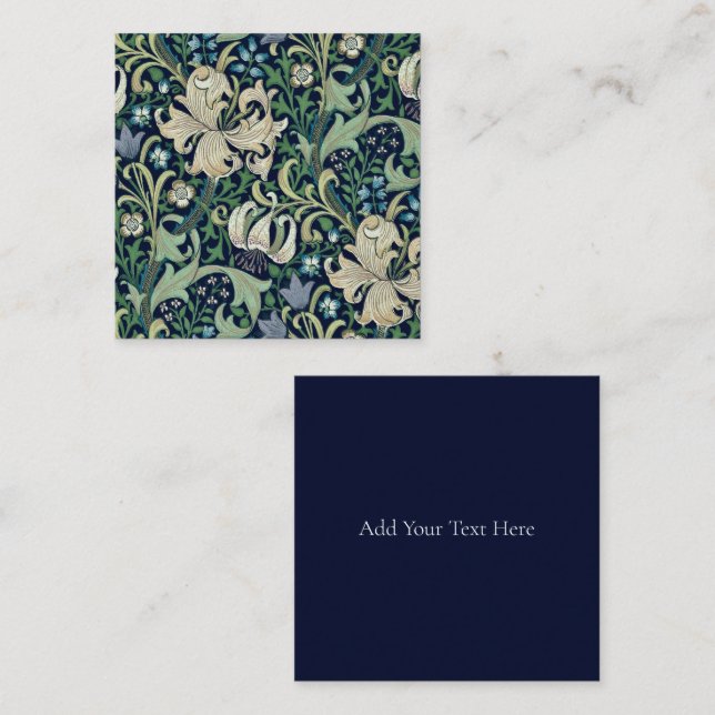 FLACHKARTE : WILLIAM MORRIS : HONEYSUCKLE MITTEILUNGSKARTE (Vorne/Hinten)