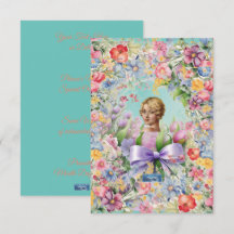 Flachkarten 1 Aquamarin(Cameo Garden)RFPMDesign ©️