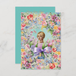 Flachkarten 1 Aquamarin(Cameo Garden)RFPMDesign ©️ Einladung