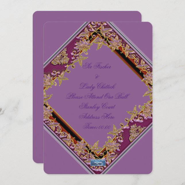 Flachkarten 3 Pur(AmethystWreathe)RFPMDesign ©️ 20 (Vorne/Hinten)