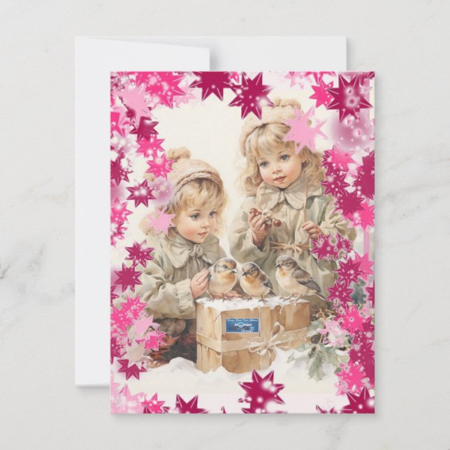 Flachkarten 7 (PinkSnowFlakes) RFPMDesign ©️ 2024 (Vorderseite)