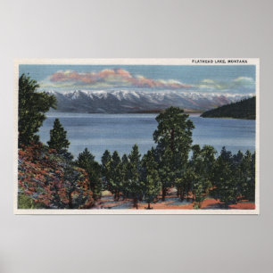 Flachkopfsee, Montana Poster