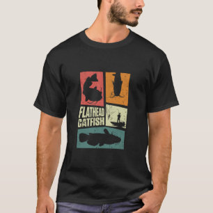 Flachkopfwels-Angeln Wels Jäger Welsangeln T-Shirt