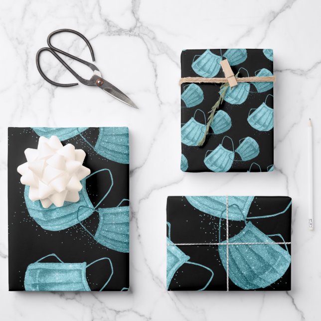 Flachpapier für die Massemaske, Set 3 Geschenkpapier Set (Vorderseite)