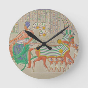 Flachrelief bei Medynet-Abou, Palast der Könige a Runde Wanduhr