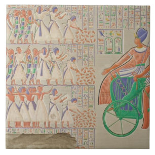 Flachrelief bei Medynet-Abou, Palast der Könige an Fliese