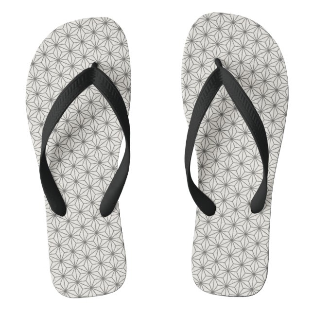 Flachsblattmuster traditionelles japanisches Desig Flip Flops (Fußbett)