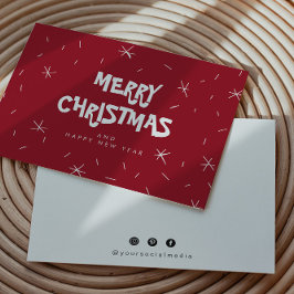 Flachschnee-Logo Frohe Weihnachtskarten Dankeskarte