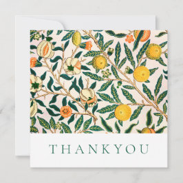 FLACHTHANKYOU KARTE : WILLIAM MORRIS : POMEGRANATE