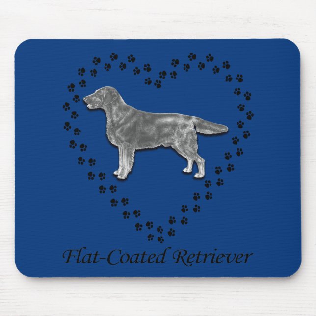 Flachüberzogener Retriver Mousepad (Vorne)