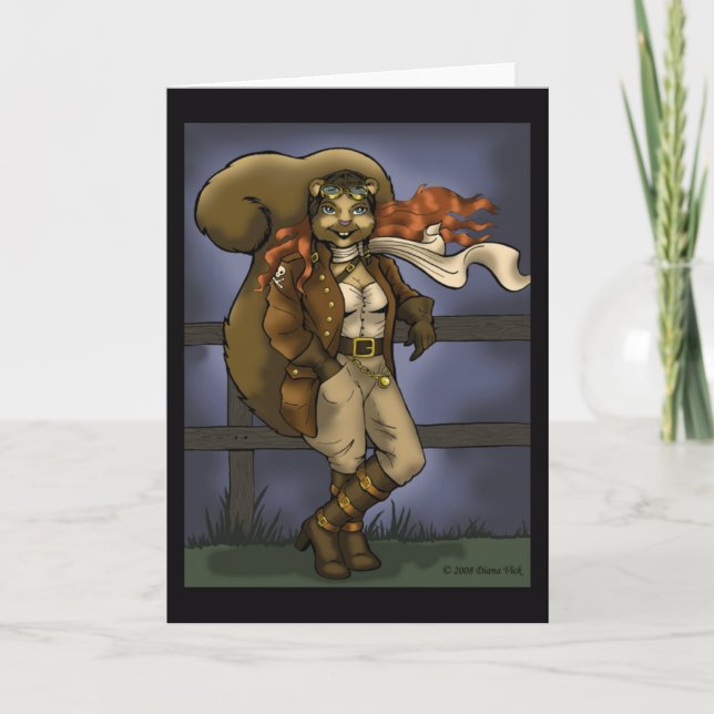 Flackernde Eichhörnchen-Grußkarte Karte (Vorderseite)