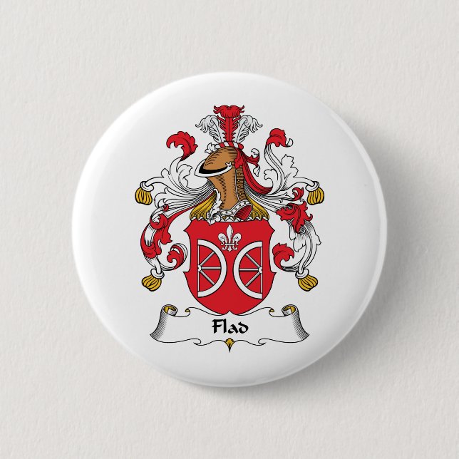 Flad Familienwappen Button (Vorderseite)