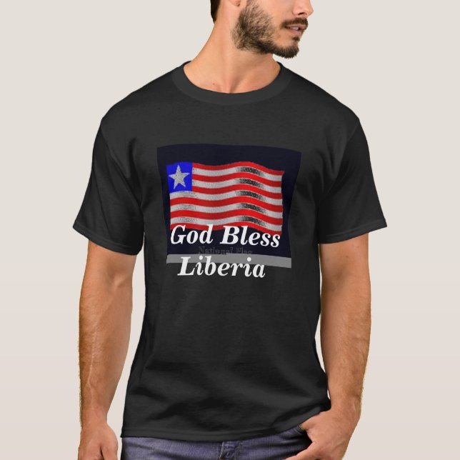 flag3, Gott segnen Liberia T-Shirt (Vorderseite)