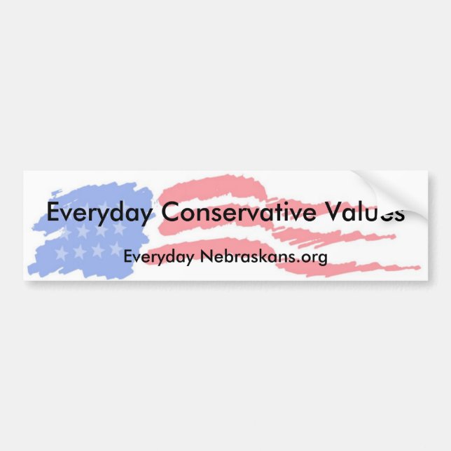 flag4, tägliche konservative Werte, tägliches N… Autoaufkleber (Vorne)
