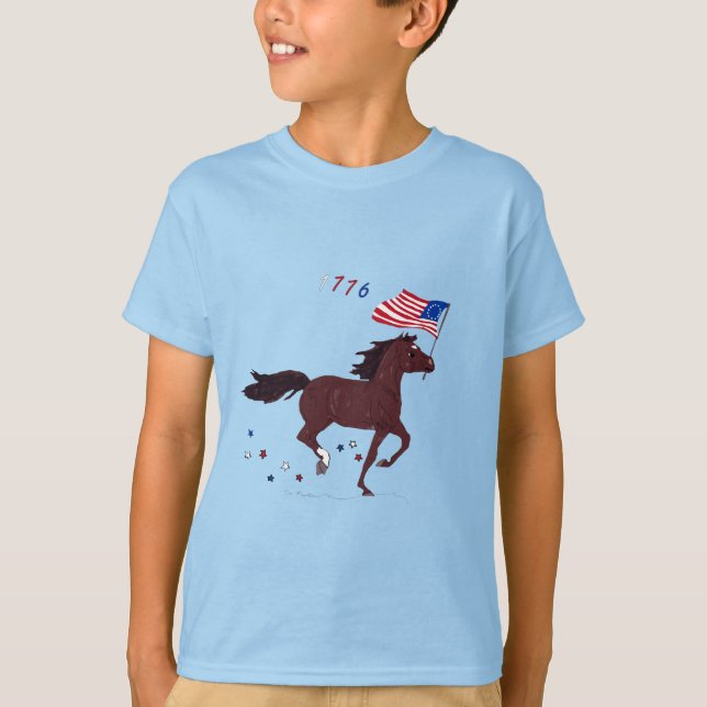 Flag 1776 Pony T-Shirt (Vorderseite)