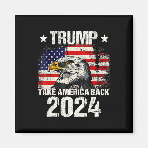 Flag 2024: Amerika zurück Frauen Trump 2024 Magnet