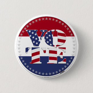 Flag 2024 V O T E USA Button
