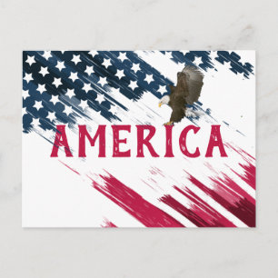 Flag 4. Juli GRILLEN Party Einladung Postkarte