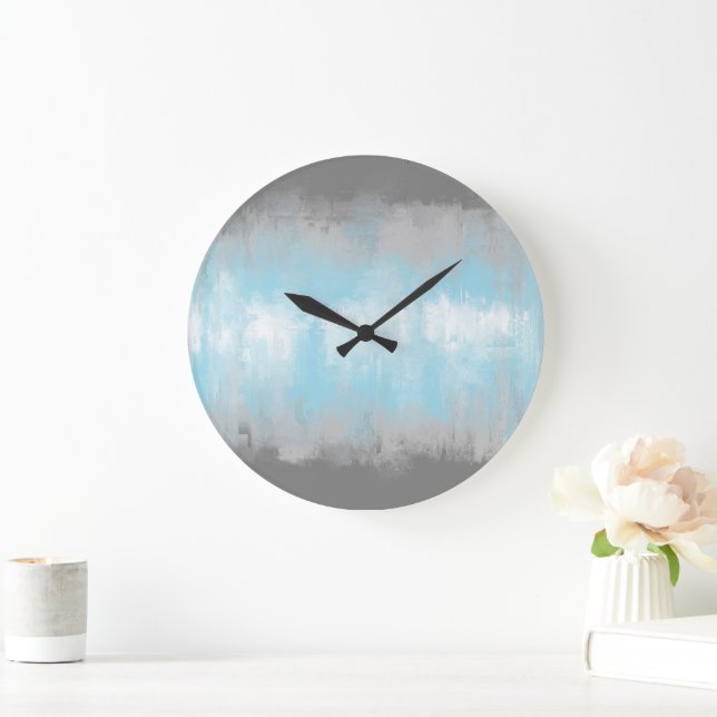 Flag "abstrakt Demiboy Pride" Große Wanduhr (Zuhause)