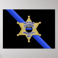 Flag & Abzeichen der dünnen blauen Linie