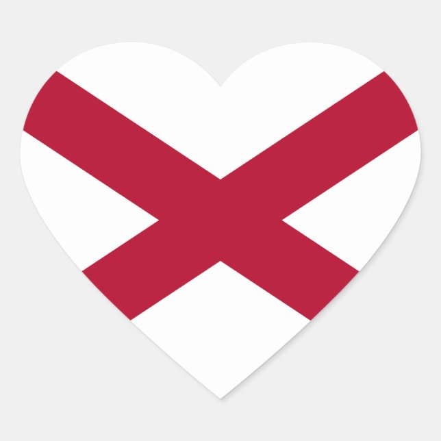 Flag Alabama Heart Sticker (Vorderseite)