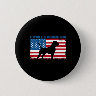 Flag Alapaha Blue Blood Bulldog Button