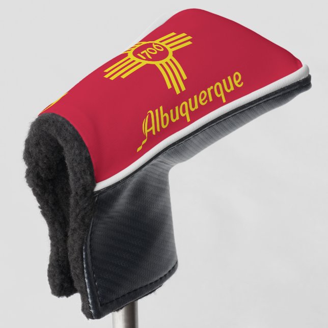 Flag Albuquerque, New Mexico Golf Head Cover Headcover (3/4 Vorderseite)