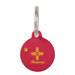Flag Albuquerque, New Mexico Pet Name Tag Haustiermarke
