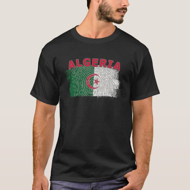 Flag Algeria Nationality State North Africa T-Shirt (Vorderseite)