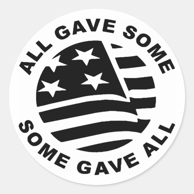 Flag Alle geben einige gab alle. Runder Aufkleber (Vorderseite)