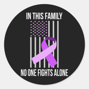 Flag Alzheimerheimer Ribbon Heimer Disease Awarene Runder Aufkleber