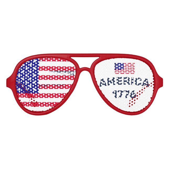 Flag America 1776 s2 Partybrille (Vorderseite)