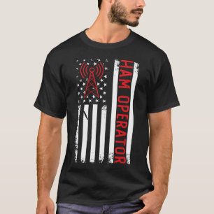 Flag American Amatuer Radio Ham Radio Operator USA T-Shirt