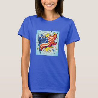 Flag American Pop Art T-Shirt
