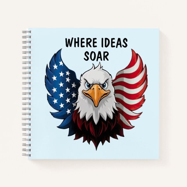 Flag American USA Eagle Notizbuch (Vorderseite)