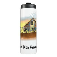 *~* Flag American Wood Barn GOD BLESS AMERICA AP16