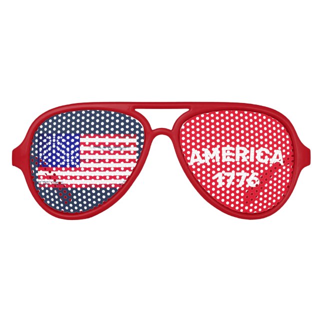 Flag Amerika 1776 Partybrille (Vorderseite)