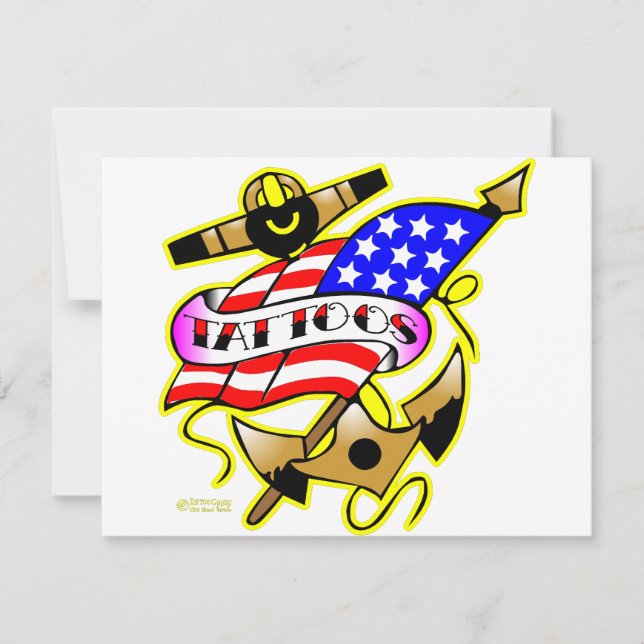 Flag Anchor Tattoo (Vorderseite)
